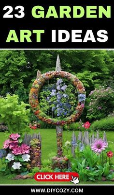 the garden art ideas are easy to do and great for anyone who is interested in gardening