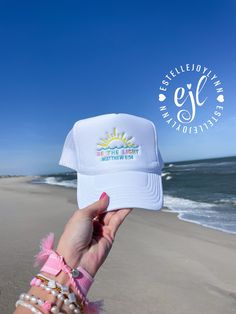 Pastel BE THE LIGHT Matthew 5:14 Embroidered Religious Trucker Hat Pastel BE THE LIGHT Religious Trucker Hat comes in white with pastel embroidery as shown in photo Adjustable Snap Back Hat comes as shown in photo **Colors/shades of hats/thread may vary depending on availability** All trucker hats curated, designed and embroidered by the EJL Team in the USA © Copyright EstelleJoyLynn, LLC Follow us on Instagram - https://instagram.com/estellejoylynn Pastel Embroidery, Be The Light, Hat Custom, Pretty Pastel, Snap Backs, Summer Hats, Photo Colour, All White, Color Shades