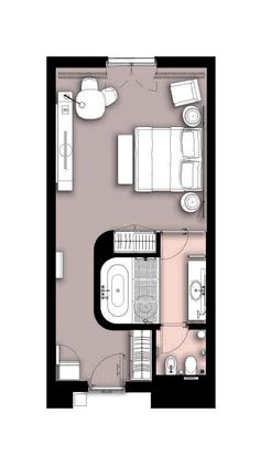 the floor plan for a small apartment