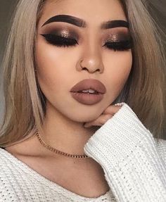 Winter Wedding Makeup, Simple Prom Makeup, Cute Prom Hairstyles, Makeup 2018, Dark Makeup, Full Face Makeup, Looks Party, Makeup Stuff