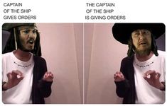 the captain of the ship gives orders is giving orders