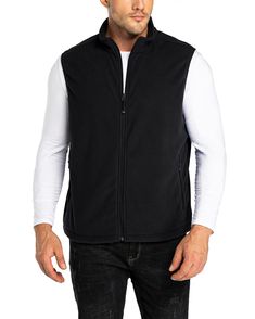 PRICES MAY VARY. SOFT FLEECE FOR LAYERED WARMTH - This fleece vest for men is crafted of 100% soft polyester. It’s the perfect outer or mid layer for any spring, fall or winter activity, such as running, walking, workout, hiking, golf, skiing, camping and travel, etc. 4 DEEP POCKETS (2 zippered pockets & 2 inner pockets) - This men’s vest is super functional and fashionable. 2 zip-up hand pockets and 2 inner patch pockets are perfectly sized to keep your stuff safe and secure, such as a large ce Men's Fleece Vest, Mens Fleece Vest, Jacket For Winter, Walking Workout, Winter Activity, Vest For Men, Golf Vest, Thick Sweaters, Outerwear Vest