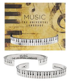 Piano Player Cuff Inspirational Bracelet - Gift for Teachers, Musicians & Music Students with backer card Pewter Jewelry, Music Student, Universal Language, Piano Player, Gift Delivery, Piano Keys, Inspirational Jewelry, Inspirational Bracelets, Everyday Gifts