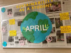 a bulletin board with paper cutouts and words on it that say,'march is international day as a student '