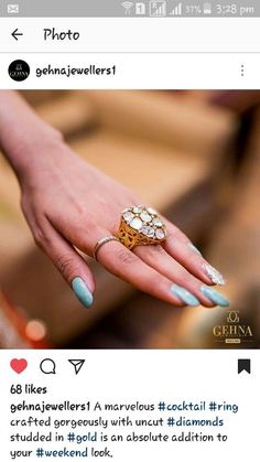 # Check more at http://thediamondsf.com/1011-2/ Polki Rings, Pakistani Jewellery, Beautiful Jewelry Diamonds, Indian Jewelry Earrings, Antique Pins, Diamond Rings Design, Gold Ring Designs, Polki Jewellery