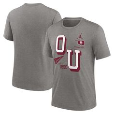 Gear up for game day with a spirited showing in the form of this Oklahoma Sooners Blitz Roll Call T-shirt from Jordan Brand. It features multiple Oklahoma Sooners graphics running across the torso for an unapologetic display of fandom and a classic, casual look that pairs well with any go-to cap or accessory. The tri-blend fabric ensures this tee rests comfortably each time you reach for it. Jordan Shorts, Gameday Couture, Oklahoma Sooners, Team T Shirts, Outdoor Men, Boyfriend Style, Classic Casual, Sports Tees, Jordans For Men