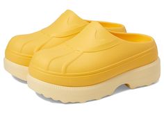 SOREL Caribou Clog - Women's Clog/Mule Shoes : Yellow Ray/Sea Salt : Make your walk more comfortable by wearing SOREL Caribou Clog throughout the day. This clog features a round toe silhouette in a slip-on style. Fit tip: For 1/2 sizes, order next size up. Synthetic upper. Synthetic lining and insole. Iconic Caribou lug design provides proven traction. Synthetic outsole. Imported. Measurements: Heel Height: 1 3 4 in Weight: 11.3 oz Platform Height: 1 in Product measurements were taken using size 7, width B - Medium. Please note that measurements may vary by size. Waterproof Round Toe Clogs For Spring, Outdoor Slip-on Platform Clogs, Yellow Slip-on Clogs For Outdoor, Yellow Rubber Sole Clogs For Outdoor, Waterproof Slip-on Casual Clogs, Casual Waterproof Slip-on Clogs, Yellow Comfortable Clogs With Cushioned Footbed, Comfortable Yellow Clogs With Cushioned Footbed, Yellow Slip-resistant Slip-on Clogs