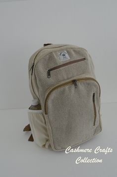 Firstly, thank you for visiting our shop. We would like to present you natural Hemp Backpack. Hemp backpack are durable, eco-friendly and made from sustainable resources.  Some of the key Features: . 6 pockets which helps to categorise your goods. . Easily fit your laptop plus other essentials.  . Strong and eco-friendly Fiber. . Light Weight . Handmade in Nepal Size: 48 cm height 36 cm wide Thank You Eco-friendly Beige Shoulder Bag For School, Eco-friendly Brown Backpack For Travel, Eco-friendly Brown Travel Backpack, Eco-friendly Brown Backpack For Everyday, Eco-friendly Brown Everyday Backpack, Eco-friendly Everyday Brown Backpack, Everyday Eco-friendly Brown Backpack, Beige Standard Backpack For Outdoor, Eco-friendly Outdoor Backpack