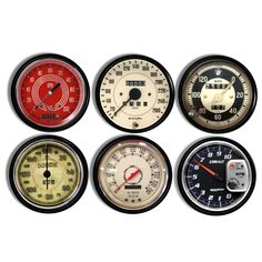 Six Vintage car and motorcycle speedometer theme cabinet knobs. Colors are red Industrial Bathroom Decor, Handmade Knobs, Garage Cabinet, Automotive Furniture, Unique Cabinets, Wood Knobs, Antique Car, Garage Cabinets, Furniture Knobs