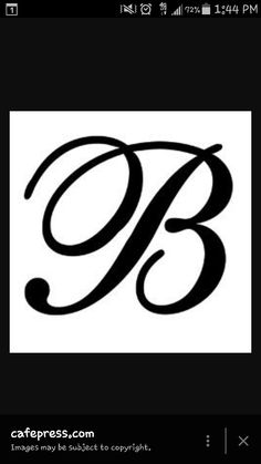 the letter b is made up of two letters, one in black and one in white