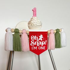 Christmas 1st Highchair Banner, Personalized First Birthday, One Custom High Chair Banner, Oh Snap I'm One Banner, Winter Cake Smash Party One Banner, Birthday One, Winter Cake, 1st Birthday Photos, First Birthday Banners