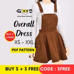 the overall dress sewing pattern is available for free