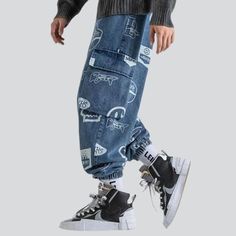 Bringing you the perfect blend of fashion and function. our 2023 Spring-Summer Collection introduces these mid-waist. fashion-flair cargo joggers! Crafted with premium denim. these joggers feature a unique distressed pattern. drawstrings closure. and a sleek. slim fit - sure to be your next summer staple.Distinctive Features: Fashion-Style Cargo Joggers: Timelessly fashionable. these cargo joggers feature a mid-waist fit. drawstrings closure. and a unique distressed pattern. Unique Distressed Pa Trendy Blue Cargo Jeans For Streetwear, Denim Cargo Jeans In Techwear Style, Trendy Streetwear Joggers With Cargo Pockets, Techwear Denim Cargo Jeans For Streetwear, Denim Techwear Cargo Jeans For Streetwear, Urban Denim Blue Cargo Jeans For Streetwear, Blue Hip Hop Cargo Jeans For Streetwear, Denim Cargo Pants For Streetwear Techwear, Casual Denim Pants For Outdoor