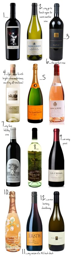 an image of different types of wine bottles