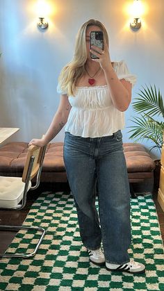 Large Summer Outfits, Basic Outfit With Accessories, Mid Sized Body Outfits, Cute Outfits Mid Size, Cute Summer Fits Midsize, Cute Summer Fits Plus Size, Summer Outfit Inspo 2024 Midsize, Mid Sized Fashion Summer, Midsize Summer Aesthetic