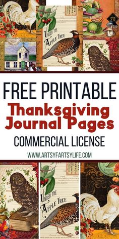 the free printable thanksgiving journal pages for commercial licensees are included in this page