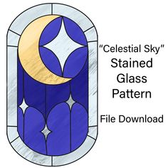 the celestial sky stained glass pattern