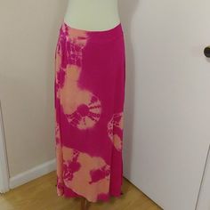 This Is A Brand New Love Tanjane Skirt. Almost A Wrap Style, But It Is Sewn In At The Waistband. Extremely Soft And Stretchy Material. Intentionally Raw Edges. Measures 18.5 Inches Across The Waist And Is About 42 Inches In Length. Made In Southern California And Hand Dyed. Price Is Firm. Thanks For Looking. Pink Relaxed Maxi Skirt For Beach, Pink Relaxed Fit Skirt For Beach, Lined Pink Maxi Skirt, Pink Lined Maxi Skirt For Beach, Pink Lined Maxi Skirt For The Beach, Pink Flowy Maxi Skirt For Beach, Pink Flowy Beach Skirt, Bohemian Pink Midi Skirt, Pink Flowy Skirt For Beach