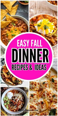 easy fall dinner recipes and ideas