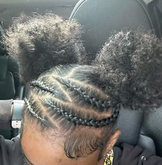 #naturalhaircare #curly #curlyhairstyle #curlyhairroutine #twobuns #spacebuns #4a #3c #4bcurls #blackwomenhairstyles #curlyhairproducts #curlyhairideas #fourbraids #zigzag Braids And Natural Hair, Hair Styles Real Hair, Short Curly Hair School Hairstyles, 2 Braids Into A Ponytail Natural Hair, 2 Buns With Braids Natural Hair, Cute Black Girls Hairstyles Short Natural Hair, Zigzag Natural Hairstyles, Cute Natural Hairstyles Cornrows, Natural Hairstyles For Girls Black