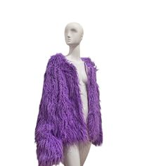 1 / Of 7 Beyond Elegant Fluffy Fur Coat Purple Long Sleeve Fur Coat With Faux Fur Trim, Purple Faux Fur Winter Outerwear, Purple Faux Fur Outerwear For Winter, Winter Purple Faux Fur Outerwear, Purple Fur Coat For Fall, Purple Faux Fur Outerwear For Fall, Purple Outerwear With Faux Fur Lining For Fall, Fluffy Fur Coat, Purple Jacket