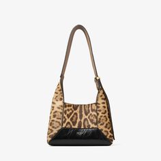 The Diamond Hobo in leopard print pony and vintage metallic leather expands on the signature Diamond family with stitched panels, resulting in a Diamond-shaped silhouette and a self-lined construction. It is designed with a single, adjustable shoulder strap. Familia Diamond, Bridal Flat Sandals, Bridesmaid Bags, Party Heels, Milano Fashion Week, Sneaker Dress Shoes, Boot Bag, Jimmy Choo Shoes, Day Bag