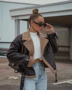 Vinter Mode Outfits, Winter Fashion Outfits Casual, Cold Outfits, Leather Jacket Outfits, Autumn Outfit, Outfit Inspo Fall, Fall Fashion Outfits, Mode Inspiration