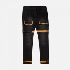 Sz Various Girbaud Jeans Black & Yellow Yellow Denim Bottoms For Streetwear, Casual Yellow Pants With Five Pockets, Casual Yellow Jeans For Streetwear, Yellow Straight Leg Jeans For Streetwear, Yellow Urban Streetwear Bottoms, Yellow Denim Bottoms With Pockets, Yellow Denim Bottoms For Fall, Yellow Denim Jeans For Fall, Fall Yellow Denim Jeans