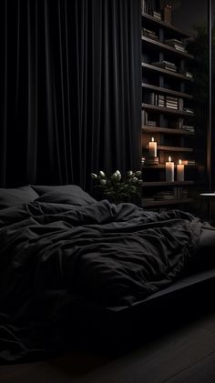 Dark Bedroom Aesthetic Mafia Bedroom, Mob Aesthetic, Mafia House, Dark Bedroom Aesthetic, Simple Bed Designs, Black Bedroom Design, Bed Interior, Minimalist Bed, Decoration Bathroom