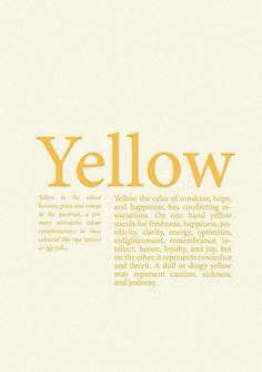 an orange and yellow typeface with the word yellow on it's bottom corner