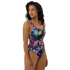 This one-piece swimsuit for all figures will bring out your best features. Enjoy the smooth fabric and the flattering design, and show it off by the sea or pool! • 82% Polyester, 18% Spandex • Chlorine-resistant fabric • Cheeky fit with a scoop neckline and a low scoop back • Zig-zag stitching • Double-layer front One-piece Fitted Swimwear With Upf 50+, Fitted One-piece Swimwear With Upf 50+, Multicolor Nylon Tankini For Pool, Printed One-piece Tankini For Swimming, Fitted Multicolor Swim Dress, Multicolor Nylon Tankini For Swimming, Sleeveless Swimwear With Upf 50+ For Pool, Nylon Tankini For Water Sports In Summer, Multicolor Lined Swimwear