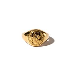 A stunning signet ring, designed to represent power and strength. Our Lion stamp is confident and has fierce individuality. Perfect for men and women as it comes in a range of sizes and is waterproof, tarnish safe and allergy safe. We take care in the details like crafting the underside of the ring in smooth gold so it's a quality piece and a delightful gift, from every angle. Pair it with a blazer or a bikini to add instant aristocrat. The diameter of the ring across the top is approx. 15mm and Symbolic Engraved Open Ring, Tarnish Resistant, Symbolic Engraved Open Ring Tarnish Resistant, Adjustable Tarnish Resistant Signet Ring, Adjustable Tarnish-resistant Signet Ring, Adjustable Symbolic Signet Ring Tarnish Resistant, Everyday Symbolic Engraved Signet Ring, Everyday Engraved Symbolic Signet Ring, Vintage Adjustable Signet Ring, Tarnish Resistant, Vintage Adjustable Signet Ring Tarnish Resistant