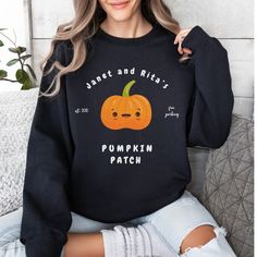 🎃 Stay cozy and playful this season with our fun fall sweatshirt, perfect for fans who love Janet and Rita's hilarious antics! PRODUCT FEATURES ▸ Gildan 18000 crewneck sweatshirt (60% poly, 40% cotton blend) ▸ Unisex adult sizing (classic fit)  ▸ Made with OEKO-TEX certified low-impact dyes WASHING INSTRUCTIONS ▸ Wash inside out in cold water  ▸ Tumble dry low ▸ Do not dry clean. Avoid ironing on the design.  SIZE ▸ Please refer to size chart for best fit ▸ UNISEX sizing, so size down for a mor Patch Sweatshirt, Fall Sweatshirt, Fall Fun, Stay Cozy, Favorite Shirts, Pumpkin Patch, Washing Instructions, Crewneck Sweatshirt, Product Features