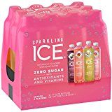 sparkling ice drink display case with four different flavors