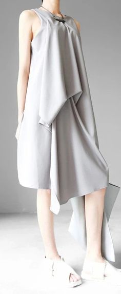 gray chiffon dresses Sleeve o neck asymmetric linen robes Dresses Linen Robes, Grey Chiffon Dress, Summer Dresses Diy, Cotton Wedding Dresses, Floral Plus Size Dresses, Beach Mini Dress, Chiffon Dresses, Summer Linen Dresses, Beach Dresses Summer