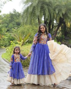 Premium Ready to wear Mother Daughter dress, Navratri Chaniya Choli for Womens, Combo Dress for Mother Daughter, Kids Chaniya choli, Gujarati Lehenga Blouse Combo, Lehenga Choli for Navratri, SheGemStudio Occasions - Special Navratri Collection PACKAGE CONTAINS - Lehenga & Kurti 👗 Lehenga (Mom) Fabric - Kora Cotton Closure - Chain Attached & With Dori Latkan Length - 42 Inch Waist - 42 Inch Flair - 12 Meter Lining - Cotton CLOSURE - Chain Attached & With hexagon Tussels & Dori Latkan 👚 Mom Kur Gujarati Lehenga, Dress For Mother, Traditional Chic, Daughter Dress, Cotton Lehenga, Navratri Chaniya Choli, Mother Daughter Dress, Navratri Special, Combo Dress