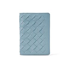 Double Fold Credit Card Holder in Cornflower Blue Woven Leather Engraved Pens, Leather Craftsmen, Best Purses, Travel Cards, Billfold Wallet, Best Wallet, Aspinal Of London, Weave Pattern, Small Handbag