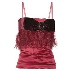 Dolce & Gabbana Red Embellished Corset Top Dolce & Gabbana deep-red top Stretch-silk satin Velvet trim, crystal and feather embellishment, internal molded bra, internal boning Exposed zip fastening through back 86% silk, 4% spandex, 10% feathers (Ostrich, Cock) Size 40 - US 4 Italian sizing Fits true to size. Fitted design This style has internal structuring at the bust Retail price is $4,095.00 Brand New Corset With Feathers, Top With Feathers, Embellished Corset, Red Corset Top, Feather Tops, Red Corset, Corset Style Tops, Stretchy Tops, Velvet Trim