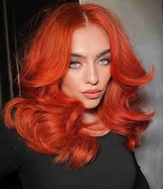 glamorous-bright-red-hair Red Goth Hair, Egirl Hair, Long And Thick Hair, Mahogany Hair, Red Ombre Hair