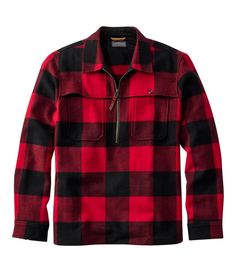 Our heritage-inspired trapper jacket has all the cozy softness and warmth of wool, blended with nylon for added durability. Layers comfortably over a t-shirt, button-down or light sweater. Slim Fit: Cut slim through the chest, sleeve and waist. 85% wool, 15% nylon. Dry clean. Premium leather zipper pull. Classic trapper styling, with quarter-zip neckline. Locker loop. Front patch pockets with button closures. Button cuffs. Imported. Fit: Untucked Slim Fit | Men's Signature Wool Trapper, Wool Ble Wool Outerwear For Fall Outdoor Activities, Wool Outerwear For Outdoor Activities In Fall, Plaid Outerwear For Fall Outdoor Activities, Fall Hunting Outerwear With Fleece Lining, Casual Wool Half-zip Outerwear, Classic Winter Tops For Outdoor, Wool Tops For Fall And Cold Weather, Wool Tops For Cold Weather In Fall, Wool Tops For Cold Weather And Fall