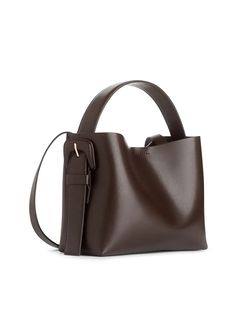 Leather Crossbody Bag - Dark Brown - ARKET WW Autumn Outfit Inspo, Autumn 23, Autumn Winter 2023, Brown Crossbody Bag, Deep Autumn, Brown Crossbody, Charles Keith, Brown Bags, Most Wanted