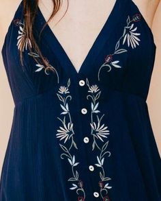 Embroidered Summer Dress, Midi Dress Navy, Dark Blue Dress, Embroidered Bodice, Floral Embroidered Dress, Embroidered Clothes, Pink Boho, Shipping Orders, Embroidery Dress