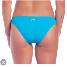 Very Cute Nike Bikini With Drawstring In Butt . I Have Large And Xl. Casual Nike Bottoms For Poolside, Nike Bottoms For Poolside And Beach Season, Nike Sporty Bottoms For Poolside, Nike Swim Bottoms For Beach Season, Nike Swimming Bottoms For Beach Season, Nike Swimming Bottoms For Beach, Nike Bottoms For Swimming And Beach Season, Blue Briefs For Water Polo, Nike Blue Sporty Swimwear