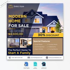 a flyer for a home sale