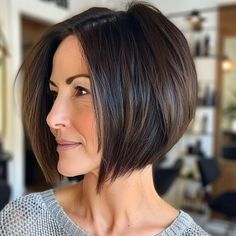 Haircuts For Short Hair, Lob Haircuts, Chin Length Haircuts, Stacked Bobs, Stacked Bob, Stacked Bob Haircut, Chin Length Bob, Chin Length Hair, Short Hairstyles For Thick Hair