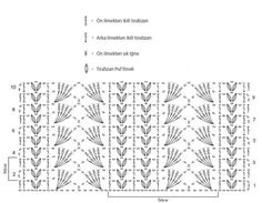 the diagram shows how to make an intricate crochet pattern with flowers and leaves