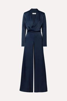 Satin Jumpsuit Outfit, Jumpsuit Satin, Jumpsuit Outfit Wedding, Stile Hijab, Women Jumpsuit, Satin Jumpsuit