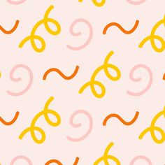 an orange and pink pattern with the letter s on it