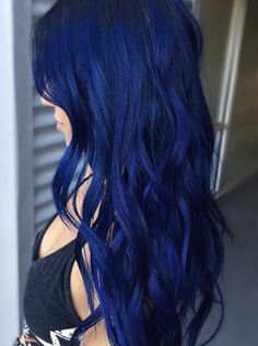 Dark Blue Hair Color, Hair Color Names, Royal Blue Hair, Blue Hair Color, Blue Black Hair, Dyed Hair Blue, Dark Blue Hair, Vivid Hair Color