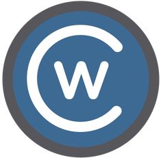 the letter w in a blue circle